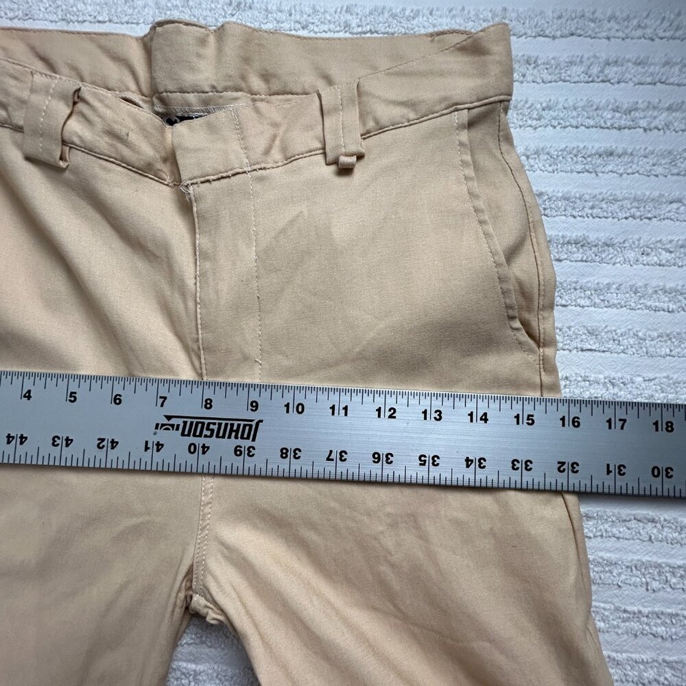 Omighty Womens Tom & Gerry Pants Size Medium Khaki Straight Leg Mid-Rise Pockets - Picture 6 of 9